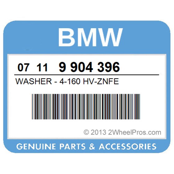 BMW 07119904396 Washer - 4-160 Hv-Znfe