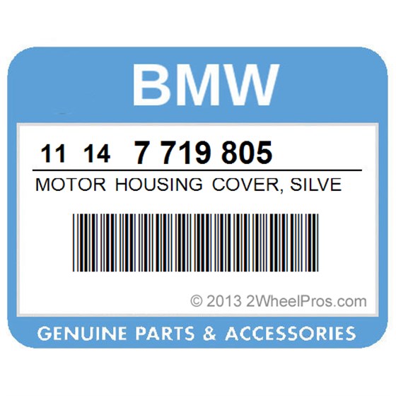 BMW 11147719805 Motor Housing Cover, Silver, Left