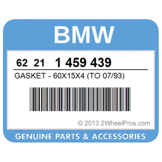 BMW 62211459439 Gasket - 60X15x4 (To 07/93)