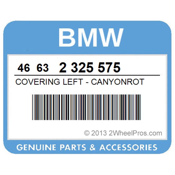 BMW 46632325575 Covering Left - Canyonrot