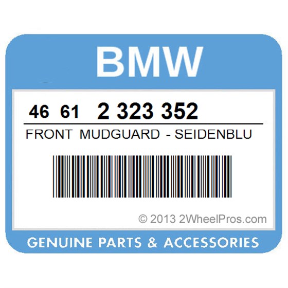 BMW 46612323352 Front Mudguard - Seidenblue