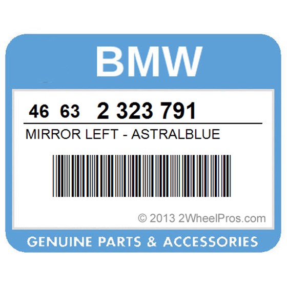 BMW 46632323791 Mirror Left - Astralblue