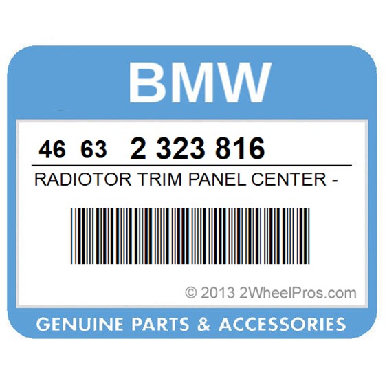 BMW 46632323816 Radiotor Trim Panel Center - Astralblue