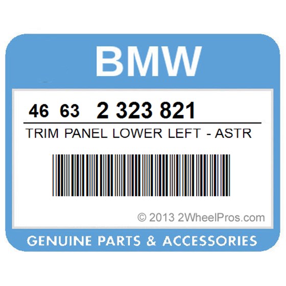 BMW 46632323821 Trim Panel Lower Left - Astralblue