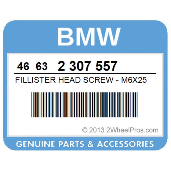 BMW 46632307557 Fillister Head Screw - M6x25