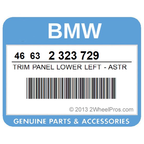 BMW 46632323729 Trim Panel Lower Left - Astralblue