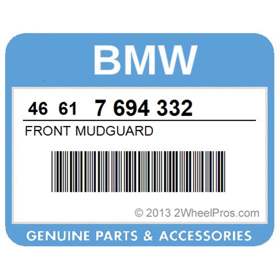 BMW 46617694332 Front Mudguard