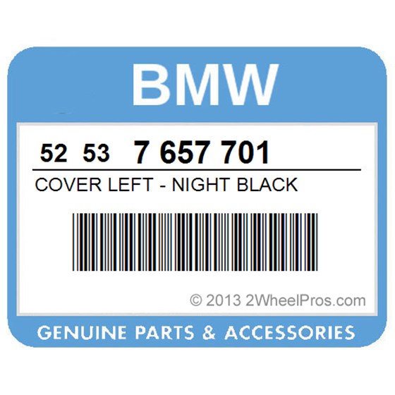 BMW 52537657701 Cover Left - Night Black