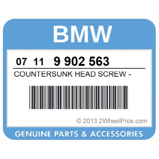 BMW 07119902563 Countersunk Head Screw - M5x16