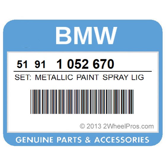 BMW 51911052670 Set: Metallic Paint Spray Lightyellow - 376