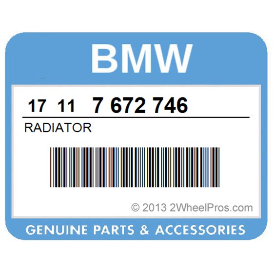 BMW 17117672746 Radiator