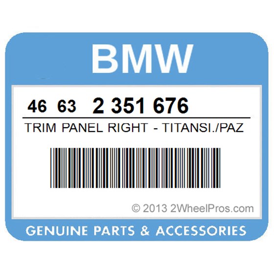 BMW 46632351676 Trim Panel Right - Titansi./Pazifi