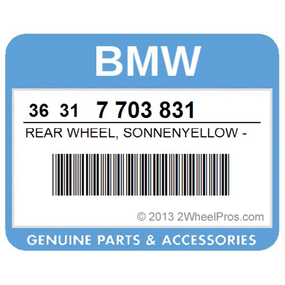 BMW 36317703831 Rear Wheel, Sonnenyellow - 6,00X17 Rdc