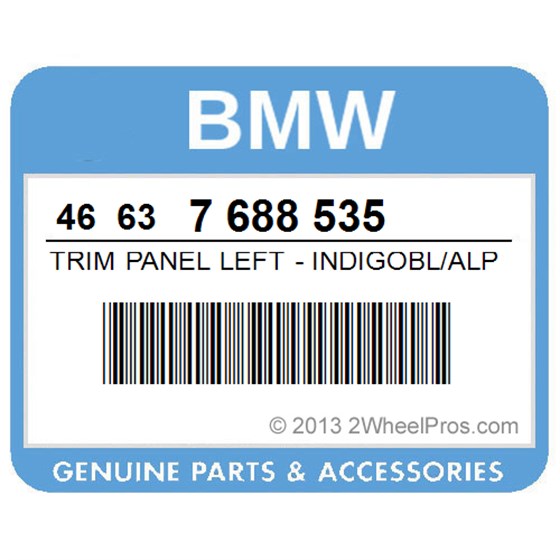 BMW 46637688535 Trim Panel Left - Indigobl/Alpinw