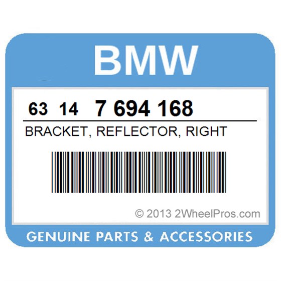 BMW 63147694168 Bracket, Reflector, Right