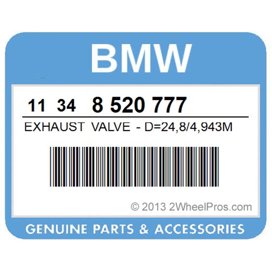 BMW 11348520777 Exhaust Valve - D=24,8/4,943Mm
