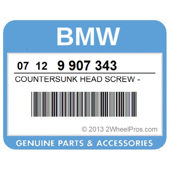 BMW 07129907343 Countersunk Head Screw - M8x55