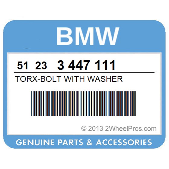 BMW 51233447111 Torx-Bolt With Washer