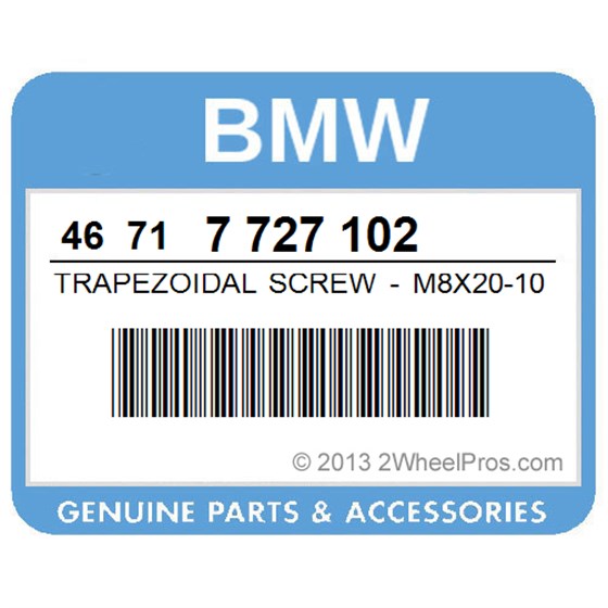 BMW 46717727102 Trapezoidal Screw - M8x20-10.9-Si