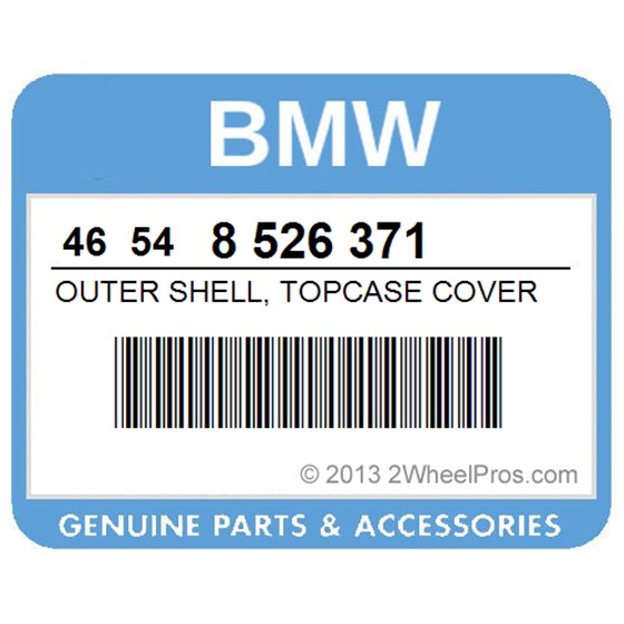 BMW 46548526371 Outer Shell, Topcase Cover