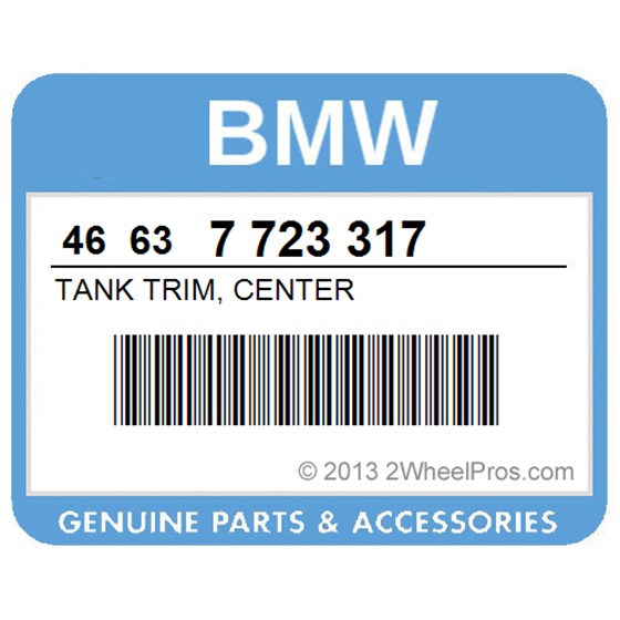 BMW 46637723317 Tank Trim, Center