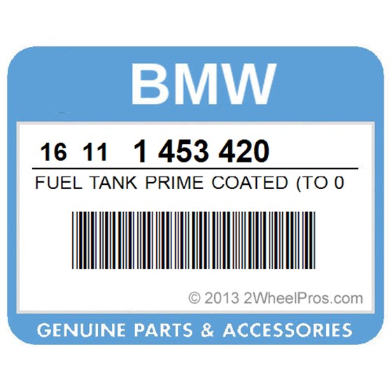 BMW 16111453420 Fuel Tank Prime Coated (To 05/85)