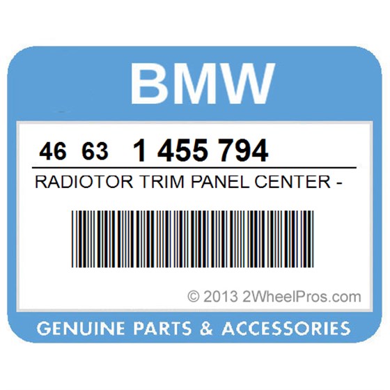 BMW 46631455794 Radiotor Trim Panel Center - Alaskablue