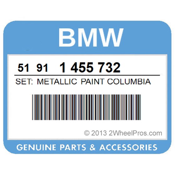 BMW 51911455732 Set: Metallic Paint Columbiasilver - 250Ml 204