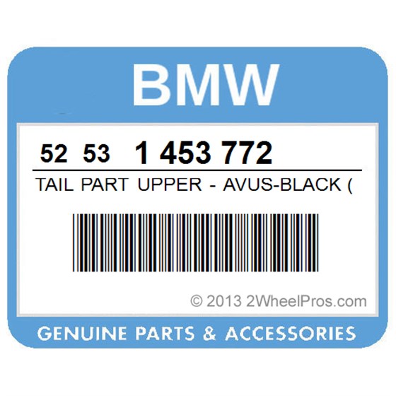 BMW 52531453772 Tail Part Upper - Avus-Black (To 09/85)