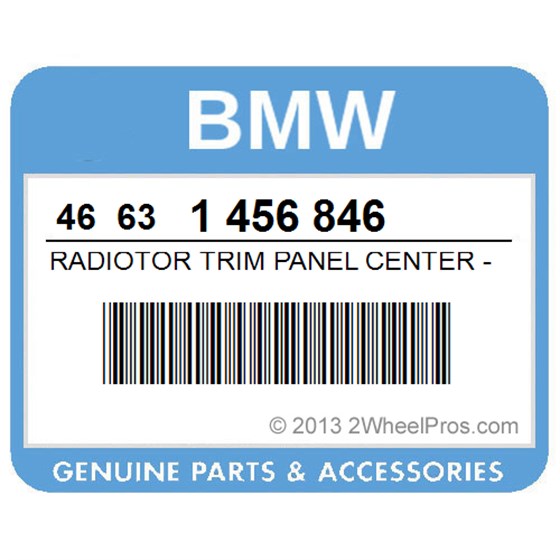 BMW 46631456846 Radiotor Trim Panel Center - Karibicblue