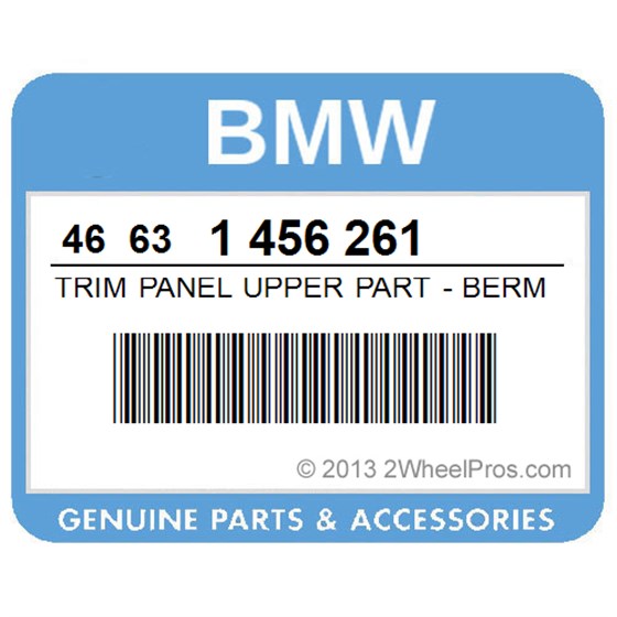 BMW 46631456261 Trim Panel Upper Part - Bermudablue