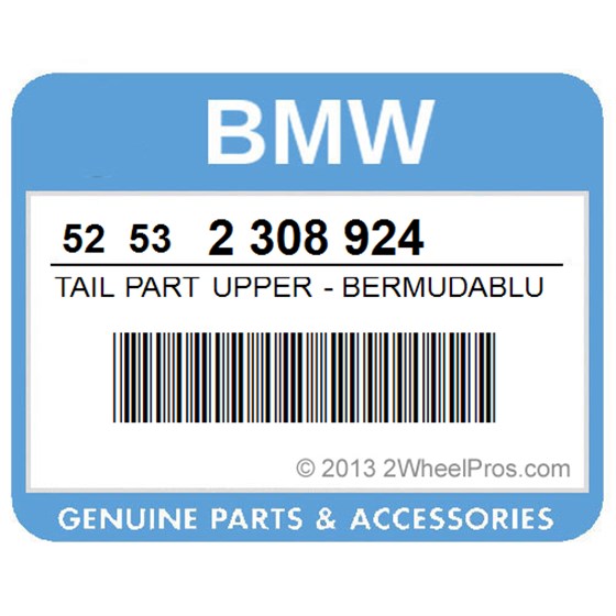 BMW 52532308924 Tail Part Upper - Bermudablue