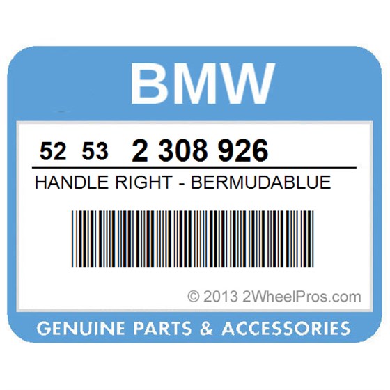 BMW 52532308926 Handle Right - Bermudablue