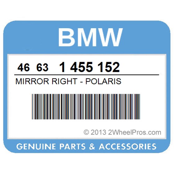BMW 46631455152 Mirror Right - Polaris