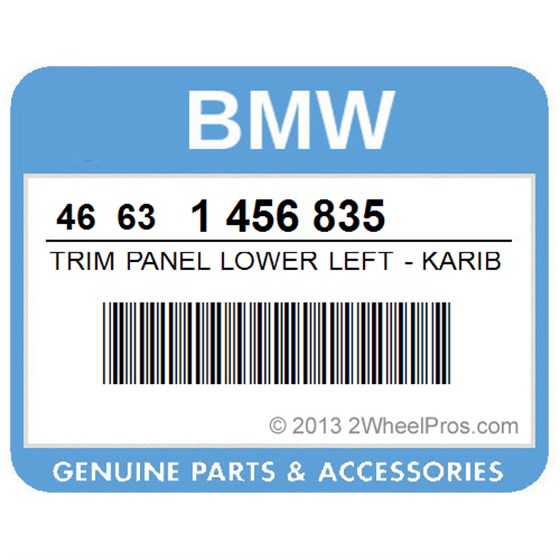 BMW 46631456835 Trim Panel Lower Left - Karibicblue