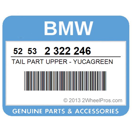 BMW 52532322246 Tail Part Upper - Yucagreen