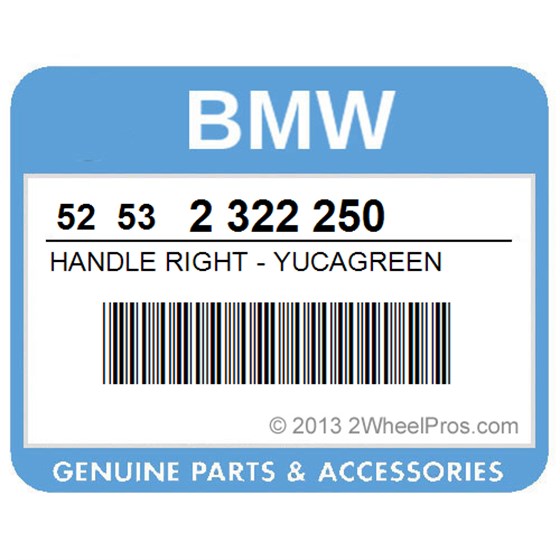 BMW 52532322250 Handle Right - Yucagreen