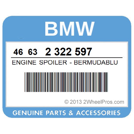 BMW 46632322597 Engine Spoiler - Bermudablue