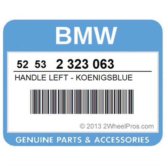 BMW 52532323063 Handle Left - Koenigsblue