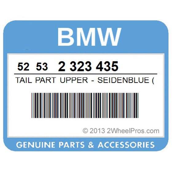 BMW 52532323435 Tail Part Upper - Seidenblue (From 08/90)