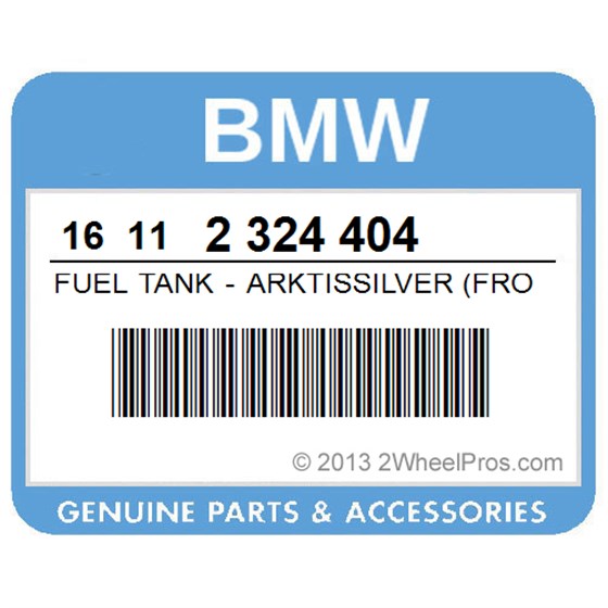 BMW 16112324404 Fuel Tank - Arktissilver (From 08/90)