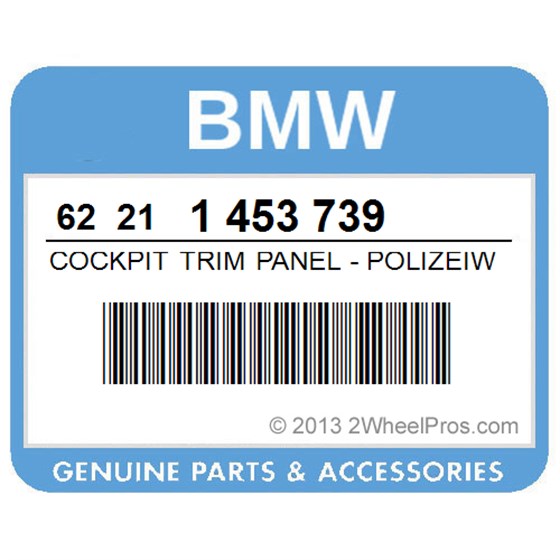 BMW 62211453739 Cockpit Trim Panel - Polizeiwhite