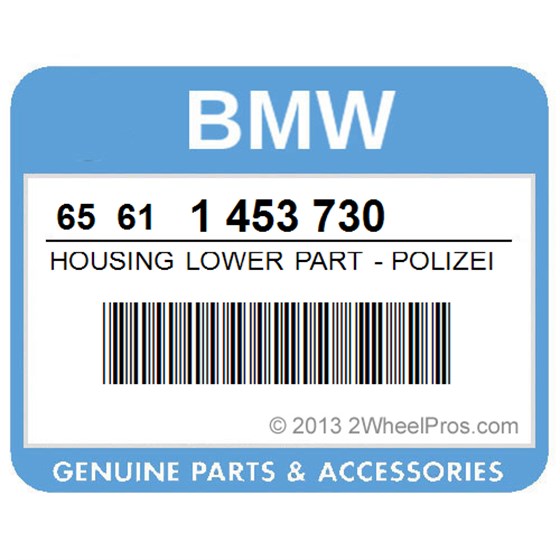 BMW 65611453730 Housing Lower Part - Polizeiwhite