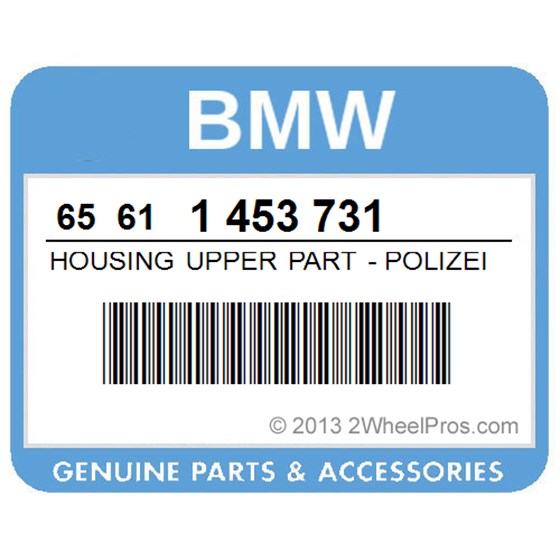 BMW 65611453731 Housing Upper Part - Polizeiwhite