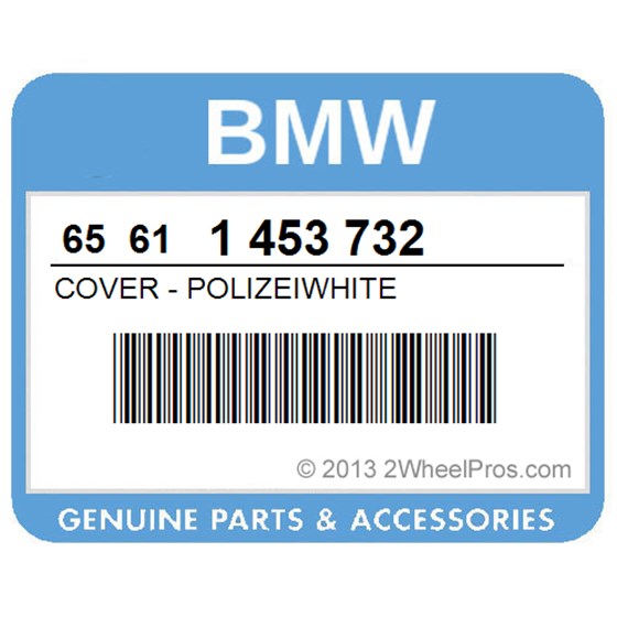 BMW 65611453732 Cover - Polizeiwhite
