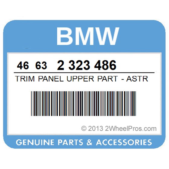 BMW 46632323486 Trim Panel Upper Part - Astralblue