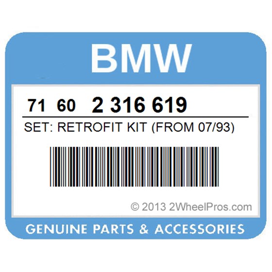 BMW 71602316619 Set: Retrofit Kit (From 07/93)