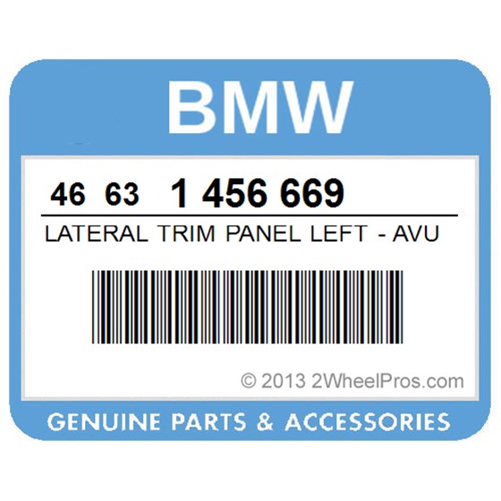 BMW 46631456669 Lateral Trim Panel Left - Avus-Black