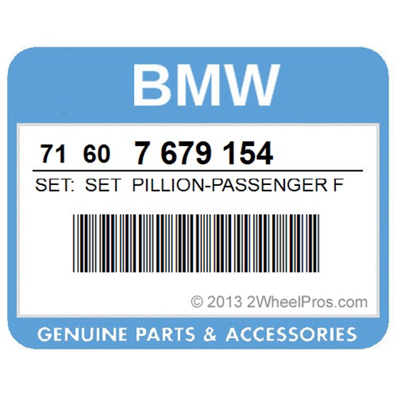 BMW 71607679154 Set: Set Pillion-Passenger Footrests