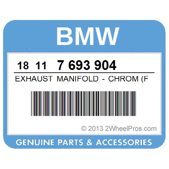BMW 18117693904 Exhaust Manifold - Chrom (From 08/05)